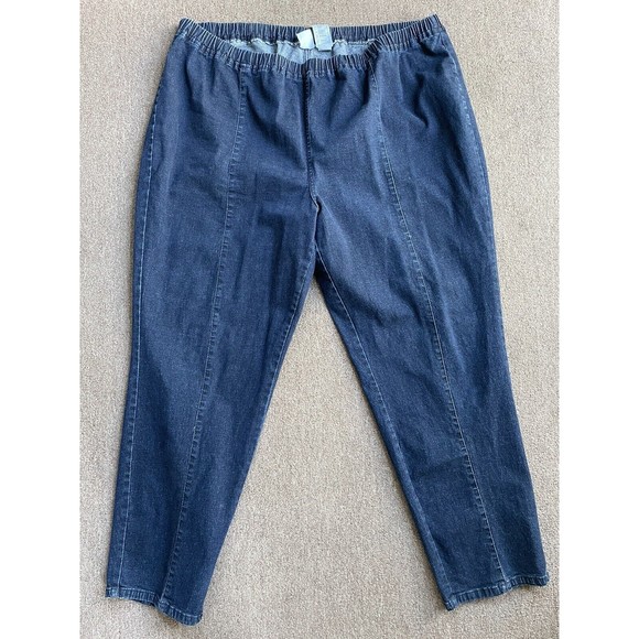JMS Just My Size Denim Stretch Jeans 4X Dark Wash Straight Leg - Picture 1 of 7